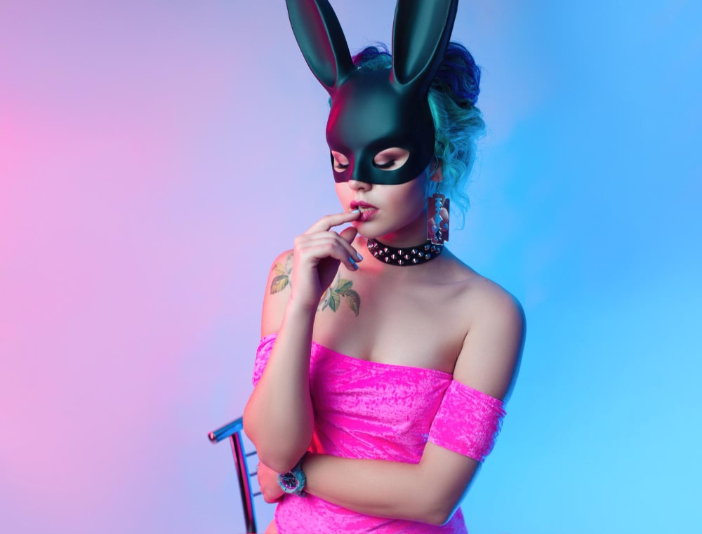 femme en soirée fétichiste